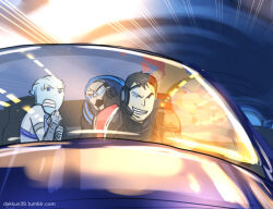 asari commander_shepard commander_shepard_(male) dakkun39 driving garrus_vakarian liara_t&#039;soni mass_effect_(series) mass_effect_2 motion_lines speed_lines tumblr tumblr_username turian
