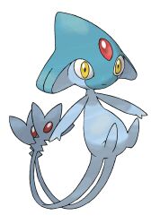 azelf closed_mouth expressionless forehead_jewel full_body gen_4_pokemon highres legendary_pokemon multiple_tails nintendo official_art pokemon pokemon_(creature) pokemon_dppt pokemon_focus solo sugimori_ken tail third-party_source transparent_background yellow_eyes