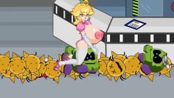 1girl ahegao animated ass blonde_hair blue_eyes breasts cleft_(mario) flash flash_game huge_breasts ivan-aedler mario_(series) nintendo nipples paper_mario penis pokey_(mario) pregnant princess princess_peach pussy shy_guy super_mario_bros._1 text_focus uncensored video
