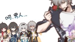 1boy 4girls caelus_(honkai:_star_rail) chinese_commentary commentary_request firefly_(honkai:_star_rail) highres honkai:_star_rail honkai_(series) lingsha_(honkai:_star_rail) mihoyo multiple_girls ruan_mei_(honkai:_star_rail) stelle_(honkai:_star_rail) tagme trailblazer_(honkai:_star_rail)