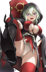 1girl breasts character_request cleavage copyright_request femdom panties smile tagme tea_(nakenashi) underwear