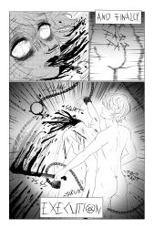 2021 anal ass bad_tag bdsm blood chain comic death_note decapitation english_text guro headless knife monochrome murder near_(death_note) necrophilia rape saliva sex smile snuff tongue torture uncensored white_hair yaoi