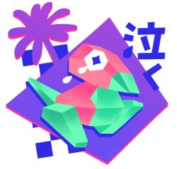 animal_focus bird commentary creature crying english_commentary full_body gen_1_pokemon nintendo no_humans pinkgermy pokemon pokemon_(creature) pokemon_focus porygon purple_background sad solo tears translation_request