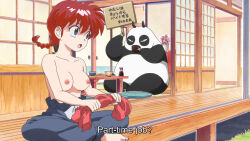 anime_screenshot blue_eyes breasts highres non-web_source ranma-chan ranma_1/2 red_hair remake saotome_ranma