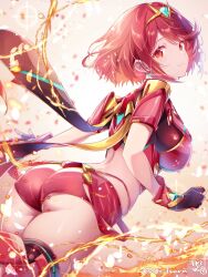 breasts highres large_breasts pyra_(xenoblade) red_eyes red_hair short_hair solo ui_frara xenoblade_chronicles_(series) xenoblade_chronicles_2