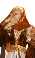 1other androgynous blonde_hair blue_eyes highres ibuki_satsuki jewelry long_hair original ring smirk