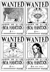 1girl boa_hancock breasts bukkake cum cum_on_body cum_on_breasts cum_on_upper_body facial fat fat_man highres kanden-ki large_breasts one_piece poster wanted_poster