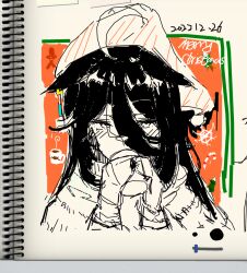 Rule 34 | 1girl, ahoge, animal ears, candy, candy cane, christmas tree, cup, dated, ear tag, earrings, ears down, food, gingerbread man, gloves, hair between eyes, hands up, hat, hl (user zjud7874), horse ears, horse girl, jewelry, long hair between eyes, looking at viewer, manhattan cafe (umamusume), merry christmas, mug, multicolored hair, own hands together, partially colored, scarf, single earring, solo, thighhighs, umamusume, winter clothes