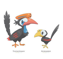 beak bird bright_pupils character_name english_text evolutionary_line fakemon highres joshua_dunlop joshuadunlop nintendo no_humans pokemon simple_background white_background white_pupils