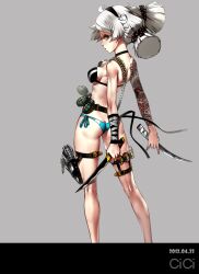 ass bikini breasts butt_crack cici cleavage highres swimsuit tagme tattoo