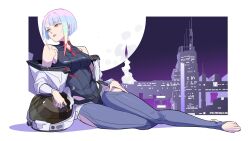 Rule 34 | absurdres, bigroll, cyberpunk, cyberpunk (series), cyberpunk 2077, cyberpunk edgerunners, cyborg, highres, lucy (cyberpunk), night city (cyberpunk), off shoulder, red lips