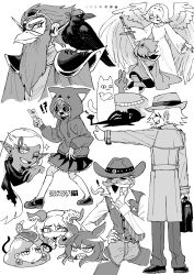 Rule 34 | !, !?, 5girls, 6+boys, aizawa sachi, beard, belt, big yellow cat (omori), captain spaceboy, earrings, faceless, faceless male, facial hair, greyscale, hair ornament, hairclip, hat, hitchhiker (omori), holding, holding sword, holding ticket, holding weapon, hood, hoodie, humphrey (omori), jewelry, kneehighs, long hair, long sleeves, looking at viewer, marina (omori), medusa (omori), molly (omori), monochrome, mr. outback (omori), multiple boys, multiple girls, mustache, old, old man, omori, open mouth, parted lips, pinkbeard (omori), pointy ears, rococo (omori), sharp teeth, sheriff badge, short hair, snow angel (omori), socks, stranger (omori), sunglasses, sweetheart (omori), swept bangs, sword, teeth, ticket, upper teeth only, weapon