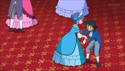 Rule 34 | animated, animated gif, ash ketchum, dancing, gen 1 pokemon, gen 6 pokemon, lowres, miette (pokemon), nintendo, pikachu, pokemon, pokemon (anime), pokemon (creature), pokemon performer, pokemon xy (anime), slurpuff
