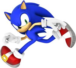 1boy 3d animal_ears arm_up blue_fur blue_hair body_fur from_side full_body furry furry_male gloves green_eyes grin happy highres leg_up long_hair looking_at_viewer male_focus mario_&amp;_sonic_(series) mario_&amp;_sonic_at_the_tokyo_2020_olympic_games official_art red_shoes running shoes sideways_mouth simple_background smile socks solo sonic_(series) sonic_the_hedgehog spiked_hair standing standing_on_one_leg tail teeth third-party_source transparent_background white_gloves white_socks