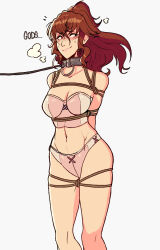 anna_(fire_emblem) bdsm bondage bound collar english falsealias fire_emblem leash mild_magicks nintendo rope tagme underwear