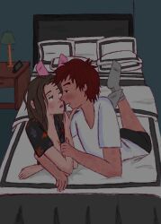 Rule 34 | 1boy, 1girl, couple, digimon, highres, imminent kiss, izumi koshiro, long hair, short hair, tachikawa mimi