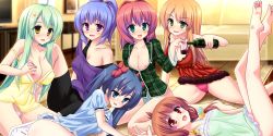 6+girls aki_kyouko breasts class_zenin_maji_de_yuri?! female_focus game_cg harem hatsuse_akira izumi_meru kurama_miyuu lingerie mbs_truth multiple_girls negligee nightgown nipples pajamas tanikaze_haruka underwear yashima_yuzu yuri
