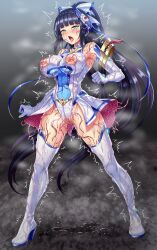 Rule 34 | 1girl, absurdres, ahegao, black hair, blue eyes, blunt bangs, blush, boots, breasts, censored, corruption, covered navel, elbow gloves, element venus, female ejaculation, full body, gloves, hair ornament, high heels, highres, kisaragi nozomi, large breasts, leotard, living clothes, long hair, magical girl, mosaic censoring, nipple cutout, nippleless clothes, nipples, open mouth, ponytail, pussy, rolling eyes, shinsou seiki elementia, sirano, solo, standing, tentacles, thigh boots, thighhighs, tongue, tongue out, trembling, very long hair, white gloves