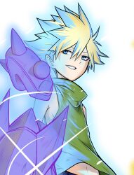 Rule 34 | 1boy, absurdres, blonde hair, digimon, highres, ishida yamato, male focus, naoki akamine, omegamon, short hair, solo