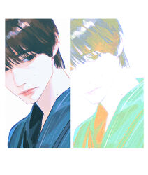 Rule 34 | 1boy, asian, black eyes, black hair, closed mouth, expressionless, hidamari ga kikoeru, highres, linbeiyx, lips, male focus, mole, mole on neck, multiple moles, nakazawa motoki, nose, overexposure, real life, short hair, simple background, sugihara kohei, very short hair, white background