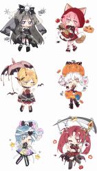 Rule 34 | 6+girls, :o, a wuqi, absurdres, akemi homura, alternate costume, animal ears, animal hands, apple, apron, back bow, bandaged arm, bandaged head, bandaged leg, bandaged neck, bandages, bare arms, bare shoulders, basket, bat (animal), beehive hairdo, belt, belt buckle, black belt, black boots, black bow, black bowtie, black collar, black dress, black shirt, black shoes, black skirt, black sleeves, black thighhighs, black wrist cuffs, blonde hair, blood, blood stain, blue eyes, blue hair, blush stickers, bone hair ornament, boots, bow, bow legwear, bowtie, braid, bright pupils, brown gloves, bubble skirt, buckle, bug, candy, candy cane, candy hair ornament, capelet, chain, chest belt, chinese commentary, clenched hand, collar, commentary request, cosplay, criss-cross straps, crop top, cropped jacket, cross-laced clothes, cross-laced top, crumbs, curly hair, detached collar, detached sleeves, dot nose, double bun, dress, earrings, ears through hood, expressionless, eyeball, fang, fang out, food, food-themed hair ornament, frilled capelet, frilled dress, frilled shirt, frilled skirt, frilled wrist cuffs, frills, fruit, ghost, gloves, gold buckle, grey bow, grey hair, grey shirt, grey skirt, grey umbrella, grey veil, hair between eyes, hair bow, hair bun, hair extensions, hair ornament, hair over shoulder, hairclip, halloween, halter shirt, halterneck, happy, hat, hat bow, heart, heart hair ornament, high collar, high side ponytail, highres, holding, holding basket, holding scythe, holding umbrella, jack-o&#039;-lantern, jacket, jewelry, jitome, kaname madoka, kemonomimi mode, knee boots, kneehighs, lace, lace-trimmed apron, lace-trimmed bowtie, lace-trimmed skirt, lace-up boots, lace trim, layered skirt, little red riding hood, little red riding hood (grimm), little red riding hood (grimm) (cosplay), long hair, long skirt, long sleeves, mahou shoujo madoka magica, medici collar, medium dress, miki sayaka, miniskirt, momoe nagisa, multicolored hair, multicolored skirt, multiple belts, multiple girls, necklace, no shoes, one eye closed, open clothes, open jacket, orange eyes, orange hat, pantyhose, parted bangs, parted lips, paw gloves, pink bow, pink dress, pink eyes, pink hair, pink skirt, pointing, pointing at self, polka dot, polka dot bow, polka dot bowtie, polka dot pantyhose, puffy short sleeves, puffy sleeves, pumpkin costume, pumpkin hat, purple eyes, purple pantyhose, purple shirt, purple skirt, red apron, red belt, red bow, red brooch, red capelet, red eyes, red hair, red jacket, red skirt, ribbon, sakura kyoko, scythe, see-through clothes, see-through veil, shirt, shoe belt, shoes, short hair, short sleeves, showgirl skirt, side braid, simple background, skeleton print, skirt, skull hair ornament, smile, socks, sparkle, spider, spider web hair ornament, standing, star (symbol), star print, strapless, strapless dress, strapless shirt, striped clothes, striped thighhighs, stud earrings, tail, thigh boots, thighhighs, tomoe mami, torn clothes, torn dress, torn skirt, torn umbrella, twin braids, twintails, two-tone bow, two-tone dress, umbrella, umbrella over shoulder, updo, veil, vertical-striped clothes, vertical-striped thighhighs, very long hair, white background, white hair, white pupils, white ribbon, white socks, white veil, wolf ears, wolf girl, wolf tail, wrist cuffs, yellow eyes