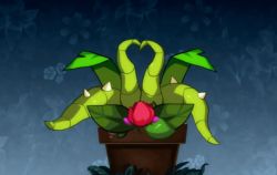 1girl animated bouncing_breasts breasts flower monster_girl navel plant_girl rose shantae_(series) shantae_and_the_seven_sirens stretching thorns water_lily_siren yawning