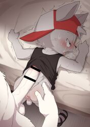 2boys bar_censor censored commentary_request furry furry_male furry_with_furry male_focus manmosu_marimo multiple_boys original paid_reward_available penis shota testicles yaoi