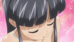 1boy animated animated_gif bed blush boku_no_pico censored closed_eyes coco_(boku_no_pico) crossdressing dress earrings jewelry long_hair masturbation panties penis transparent trap underwear