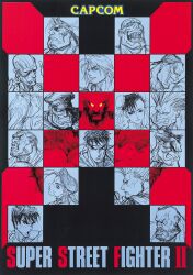 akuma_(street_fighter) bald balrog_(street_fighter) beard beret black_hair blanka braid cammy_white capcom chonmage chun-li claws clenched_teeth dee_jay dhalsim double_bun e._honda everyone evil_grin evil_smile eyepatch facepaint facial_hair fangs fei_long game_cg glowing glowing_eyes grin guile hair_bun hat headband highres ken_masters logo m._bison missing_tooth mohawk nishimura_kinu no_pupils non-web_source official_art open_mouth poster_(medium) promotional_art ryu_(street_fighter) sagat smile street_fighter street_fighter_ii_(series) teeth thunder_hawk topknot twin_braids v-shaped_eyebrows vega_(street_fighter) white_eyes zangief