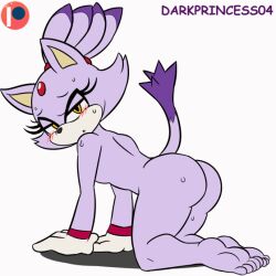 1girl animated animated_gif bad_tag blaze_the_cat blush darkprincess04 female female_focus fur furry highres looking_at_viewer nude presenting presenting_pussy purple_fur pussy sega solo solo_focus sonic_(series) tail