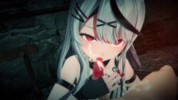 Rule 34 | 1boy, 1girl, 3d, animated, cum, cum in mouth, cum on body, cum on lower body, facial, fellatio, femdom, hololive, multiple orgasms, nail polish, oral, penis, penis milking, post orgasm torture, pov, red eyes, red nails, robin00, sakamata chloe, sound, tagme, video, virtual youtuber, white hair