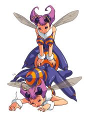 bee_girl capcom eroe arthropod_girl monster_girl purple_hair q-bee selfcest tagme darkstalkers