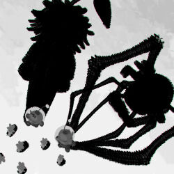 Rule 34 | 2boys, closed eyes, different shadow, flower, from above, gloves, greyscale, helmet, highres, leafling, long shadow, louie (pikmin), monochrome, multiple boys, nintendo, olimar, pikmin (creature), pikmin (series), pointy ears, radio antenna, red leafling, shadow, short hair, space helmet, spacesuit, standing, titan dweevil, very short hair, white background, yu pikmin