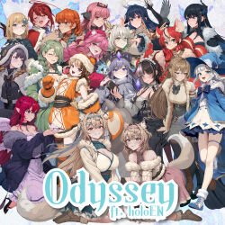 6+girls absolutely_everyone absurdres album_cover animal_ears black_hair blue_hair braid breasts cecilia_immergreen ceres_fauna chattino_(raora_panthera) cleavage cover dog_ears dog_girl elizabeth_rose_bloodflame everyone fuwawa_abyssgard gawr_gura gigi_murin gum_shrew hakos_baelz highres holoadvent holojustice hololive hololive_english horns irys_(hololive) koseki_bijou large_breasts long_hair mococo_abyssgard mori_calliope multicolored_hair multiple_girls nanashi_mumei nerissa_ravencroft ninomae_ina&#039;nis official_alternate_costume official_alternate_hairstyle official_art ouro_kronii raora_panthera shiori_novella siblings sisters split-color_hair takanashi_kiara twins virtual_youtuber watson_amelia winding_key winter_clothes