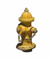 chain fire_hydrant highres no_humans object_focus original photoshop_(medium) ramon_nunez simple_background still_life white_background