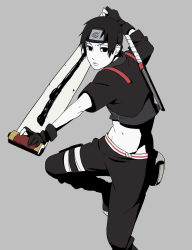 black_eyes black_hair highres kamoi_hayato naruto_(series) naruto_shippuuden sai scroll