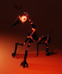 3d antennae glowing glowing_eyes gradient_background highres limbus_company monster no_humans patchfire peccatulum_irae project_moon red_eyes