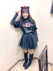 Rule 34 | 1girl, animal ear hairband, animal ears, black dress, cat ear hairband, cat ears, dress, fake animal ears, highres, inoue kikuko, photo (medium), solo, tagme, voice actor connection