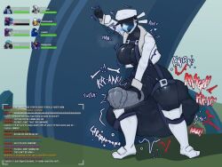 1futa animal_penis captain_(risk_of_rain) captured cock_vore english_text erection futanari genderswap genderswap_(mtf) horse_penis huge_penis non-web_source penis risk_of_rain_(series) risk_of_rain_2 testicles vore