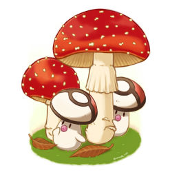 animal_focus artist_name bad_id bad_pixiv_id black_eyes blank_eyes creatures_(company) foongus full_body game_freak gen_5_pokemon grass leaf looking_at_viewer looking_up mushroom nintendo no_humans outdoors peeking_out poke_ball_symbol pokemon pokemon_(creature) rorosuke twitter_username white_background