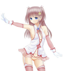 Rule 34 | &gt;:&lt;, 1girl, :&lt;, areola slip, bare shoulders, blue eyes, breasts, cleavage, cleft of venus, closed mouth, cowboy shot, dress, elbow gloves, female focus, garter belt, garter straps, gloves, hiba airi, hosi-gaki, long hair, magical girl, nipple slip, nipples, no panties, original, pink hair, pussy, revealing clothes, roshutsu-kei mahou shoujo lovely lily, see-through clothes, shitou (4h), short dress, sideboob, simple background, solo, thighhighs, two side up, uncensored, v-shaped eyebrows, white background