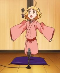 animated animated_gif blonde_hair haroukitei_kigurumi joshiraku tagme