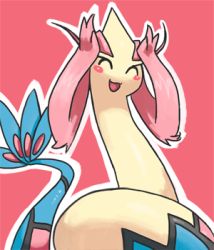 ^_^ animated animated_gif bittenhard blush blush_stickers caramelldansen closed_eyes gen_3_pokemon lowres milotic nintendo no_humans open_mouth pokemon pokemon_(creature) pokemon_rse prehensile_hair smile solo