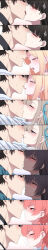 1boy 5girls absurdres after_kiss asuna_(blue_archive) black_hair blonde_hair blue_archive blue_eyes blush close-up closed_eyes dark-skinned_female dark_skin eye_contact face-to-face french_kiss hair_ribbon hetero highres junu_(jwoo5627) karin_(blue_archive) kiss long_image looking_at_another mole mole_under_eye multiple_girls neru_(blue_archive) open_mouth red_eyes ribbon rio_(blue_archive) saliva saliva_trail seia_(blue_archive) sensei_(blue_archive) smile tall_image tongue tongue_out