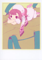 00s chobits clamp full_body highres official_art pink_eyes pink_hair postcard_(medium) sumomo_(chobits)