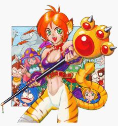 aqua_eyes artist_request blue_eyes breasts breath_of_fire breath_of_fire_ii capcom long_hair multiple_boys multiple_girls mushroom_girl nina_(breath_of_fire_ii) pink_hair rinpoo_chuan ryu_(breath_of_fire_ii) short_hair spar tagme wings