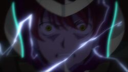 1girl animated freckles gundam gundam_00 imminent_death impaled nena_trinity pain red_hair screaming solo sound tagme video yellow_eyes
