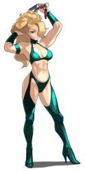 bad_tag blonde_hair blue_eyes boots brenda_(captain_commando) brenda_basia captain_commando gimmerung high_heel_boots high_heels iggler iggler_(artist) light-skin long_boots tall_boots transparent_background