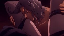 Rule 34 | animated, animated gif, breasts, castlevania (series), hector (castlevania), lenore (castlevania), licking, nipples, red hair, vampire