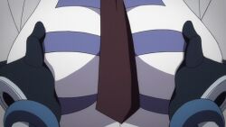 breast_focus breasts grabbing_another&#039;s_breast groping groping_breast kenzen_robo_daimidaler large_breasts lowres pervert sonan_kyouko